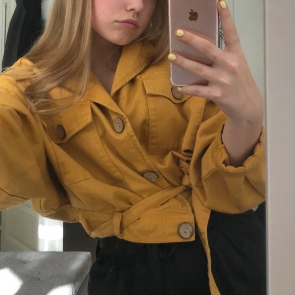 Croppad jeansjacka - 91