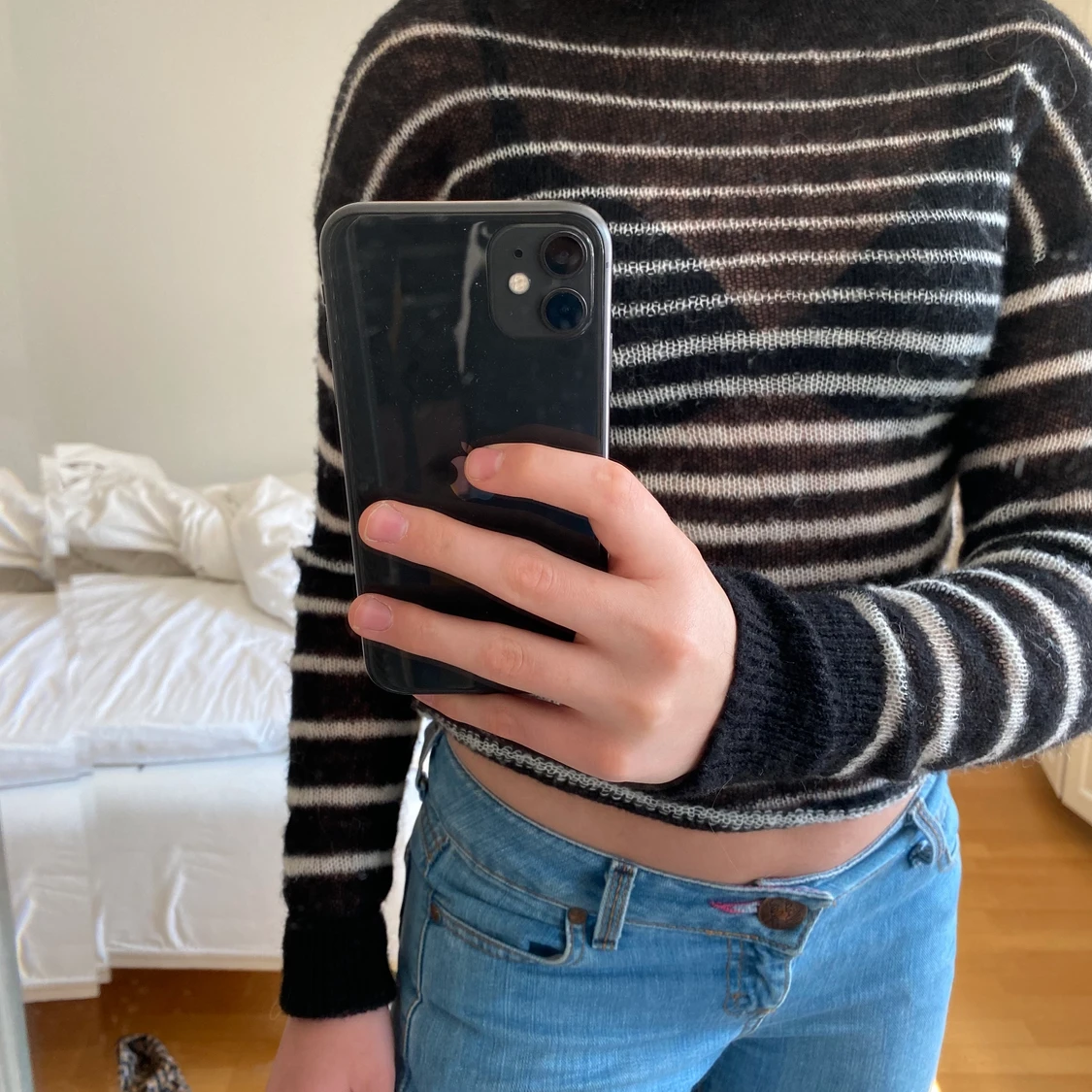 Långärmad randig tröja