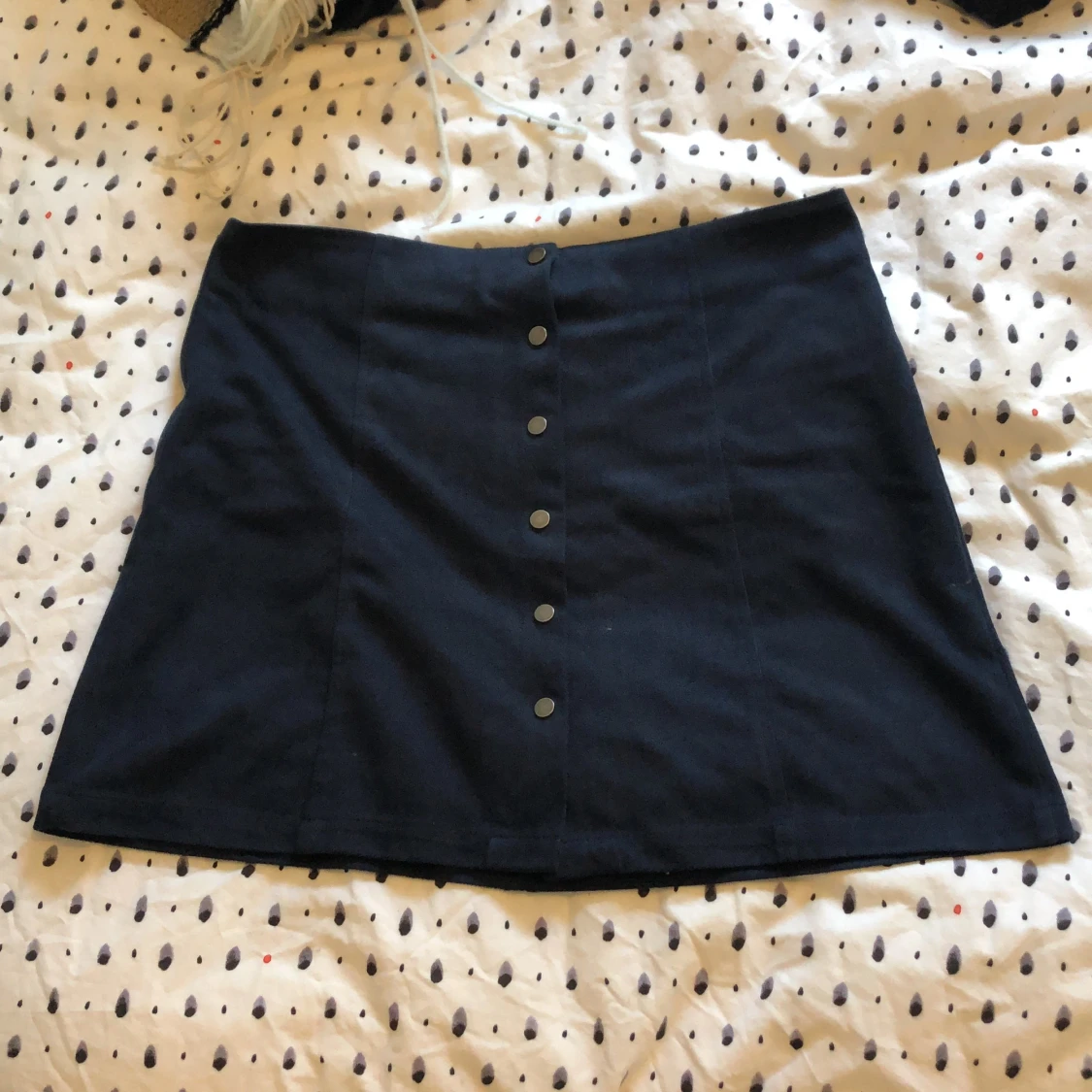 Blue suede skirt - 90