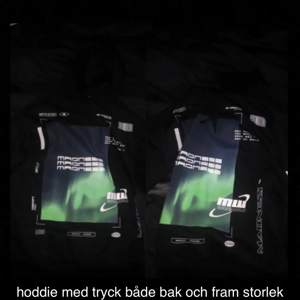 En hoddie i storlek XS men den är lite oversize. Säljer för 250kr plus frakten. Knappt använd den är från Madlady.. Övrigt.