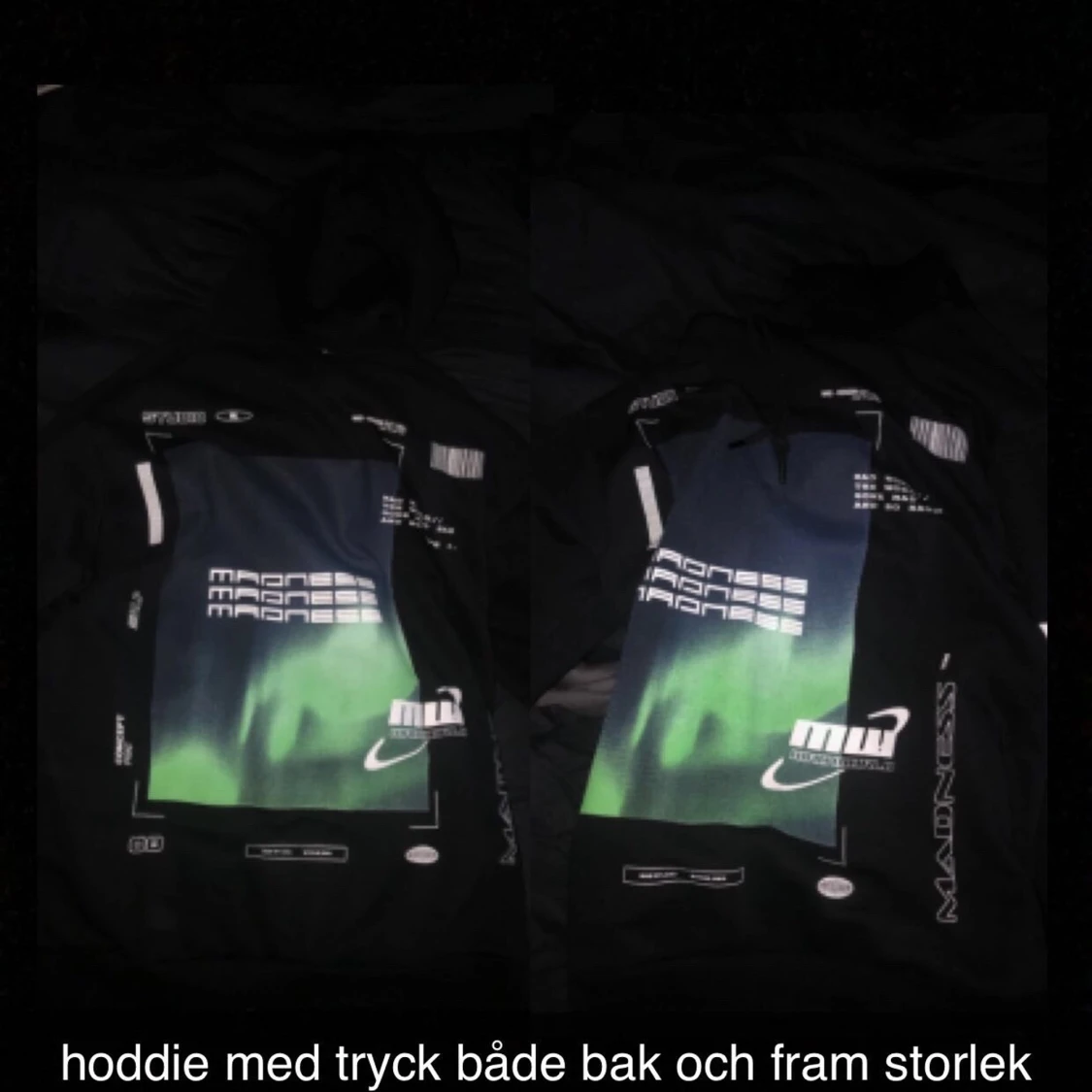 Hoddie med tryck