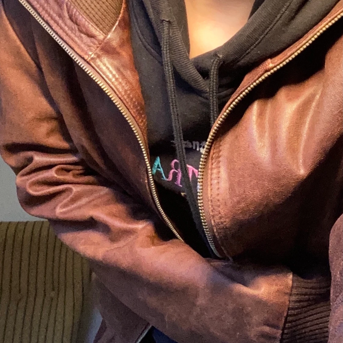 Skit snygg leather jacket 