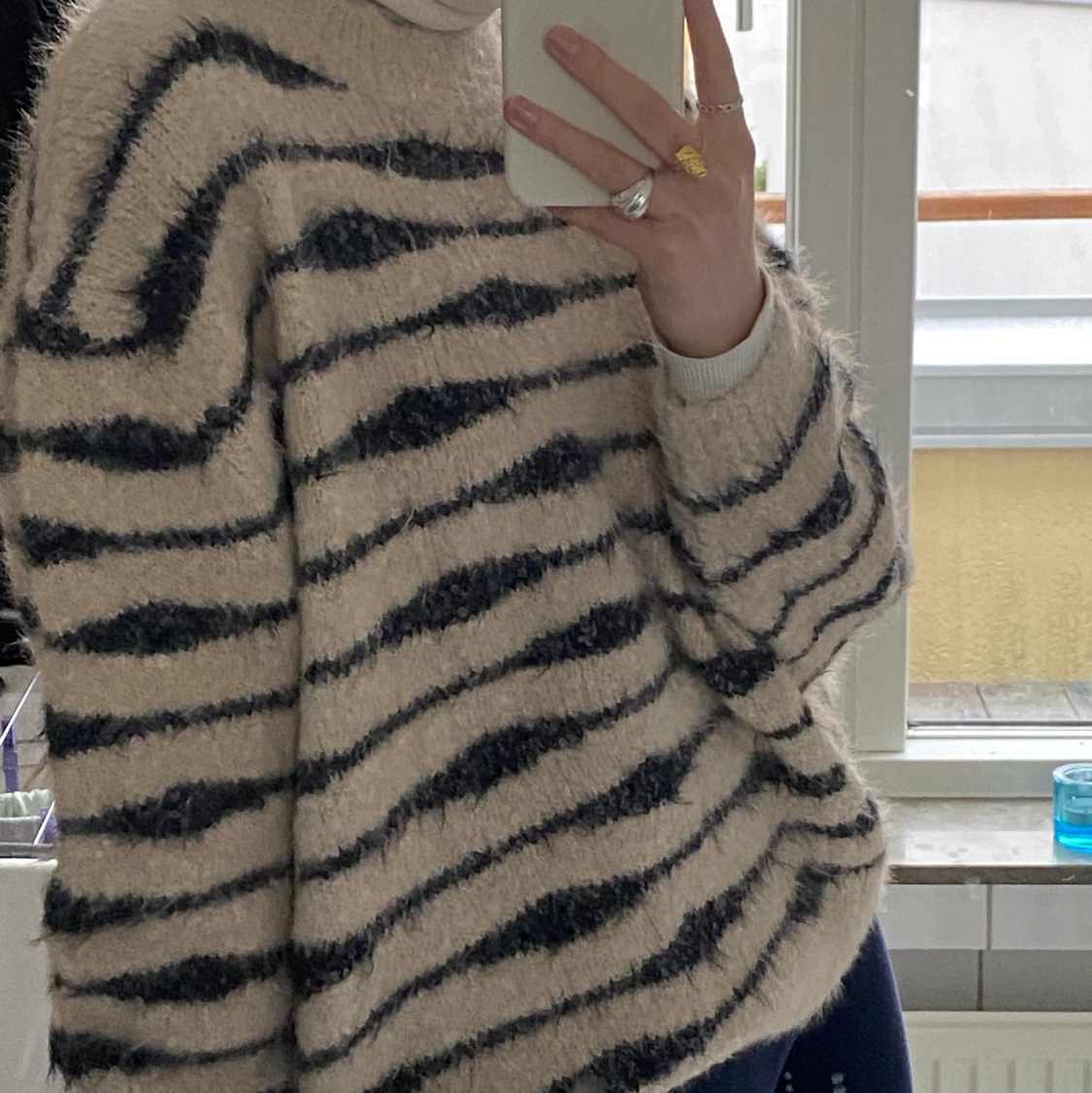 Oversize stickad tröja - 90