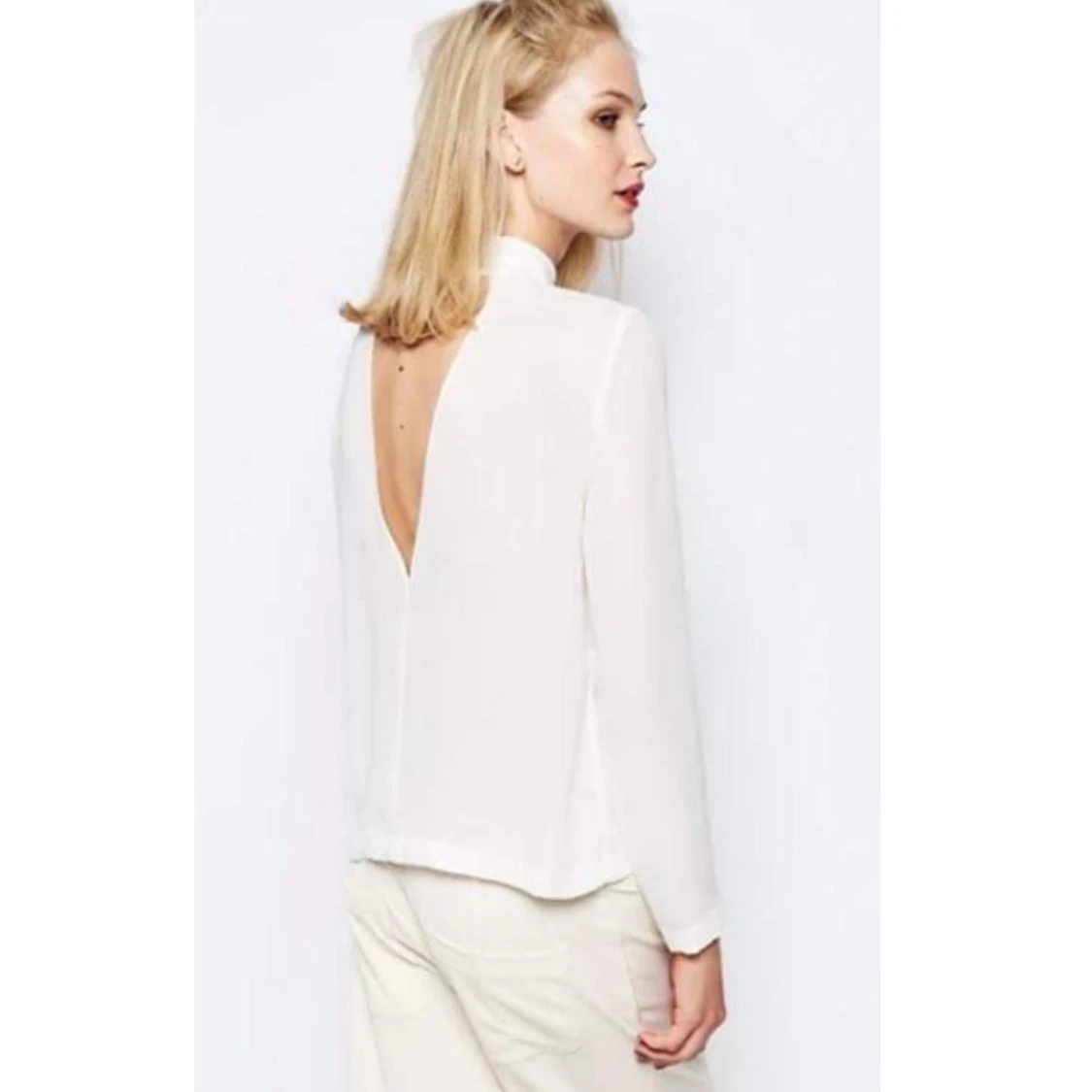 Samsøe Samsøe « Theta »öppenrygg vitblus