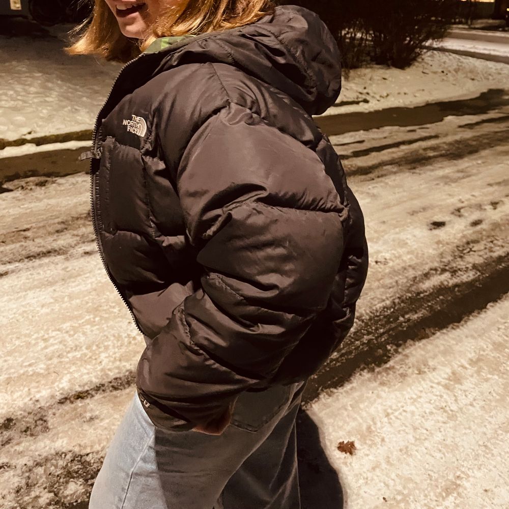 north face jacka brun | Plick Second Hand