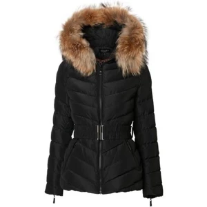HOLLIES vinterjacka äkta päls - Helt ny Hollies (modell killington) dunjacka i storlek 38, jackan är endast provad en gång. stor fluffig pälsluva (avtagbar) och ett avtagbart skärp i midjan.  Storlek 38, passar S-M Kan skicka mer bilder om så önskas.  Skickas ej! Hämtas i vällingby. OBS!! Första bilden är enbart för att visa modellen, pälskragen är SVART! (Nypris 3500:-)