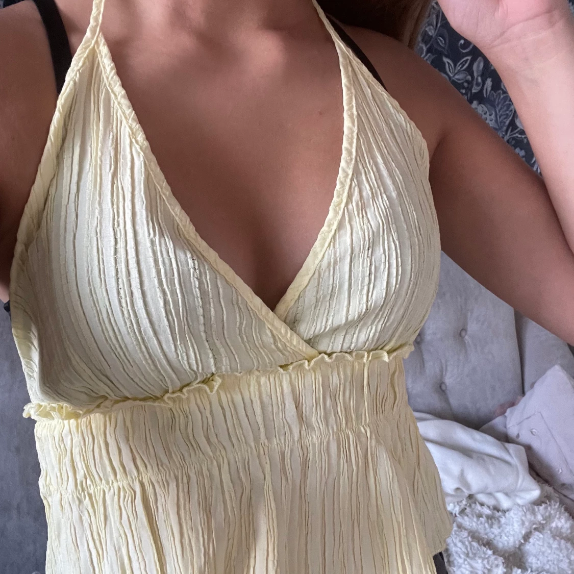 Pastell gul topp - 90