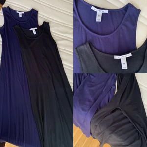 Långklänning - Säljer två långklänningar i bomull, svart och mörkblå. Båda är strl M. Paketpris 100kr. Frakt tillkommer!