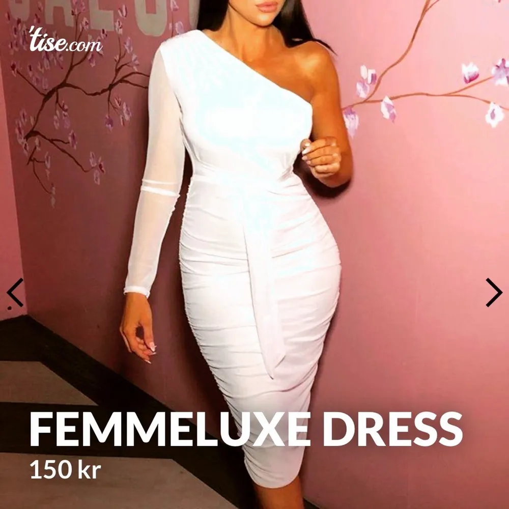 Användes på studentmottagningen storlek 36/ S❤️ Köptes på Tise men den var helt ny med prislapp på från Femmeluxe. Klänningar.