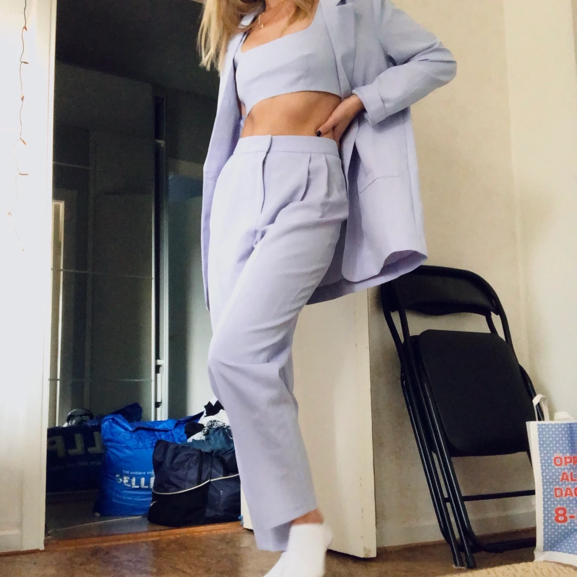 💜Lila set kjol, topp, byxa, kavaj💜 - 91