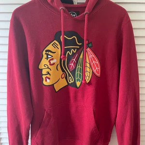 Vintage hoodie  - Buda från 110kr i budgivningen❤️ BUD ÄR BINDANDE!! Säljer denna coola vintage hoodie med loggan på ett amerikanskt hockeylag💓💓 den är i använt men i bra skick! Köpte second hand och aldrig använd av mig! Strl S i herr så passar S-L. Sitter oversize på mig som är S/M. Kika gärna mina andra annonser 💓💓