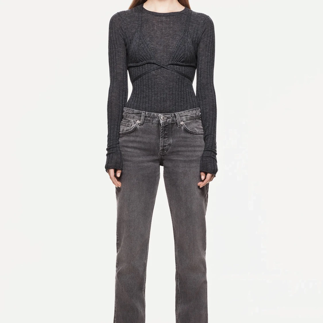 POPULÄRA JEANS ZARA GRÅ