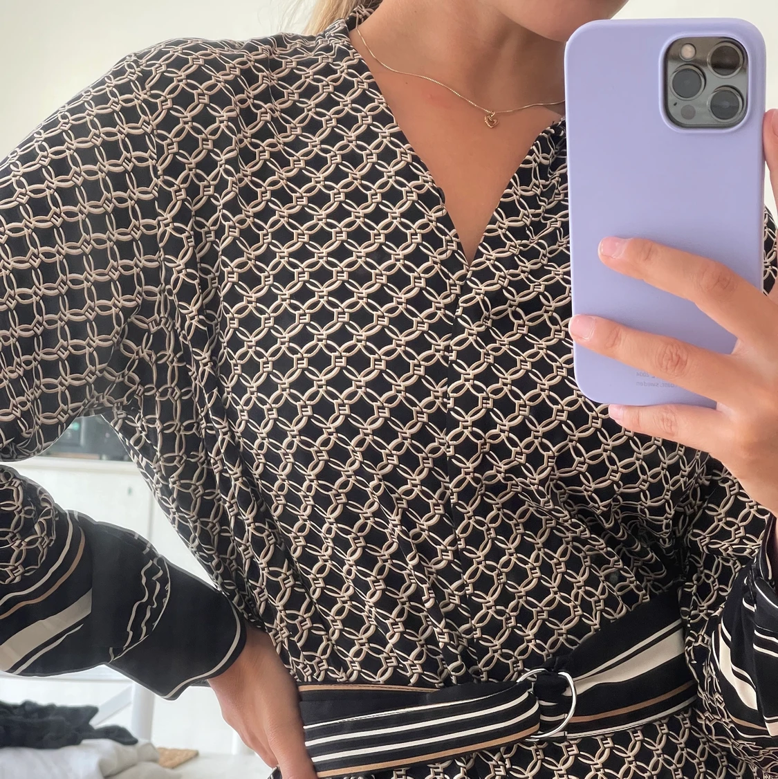 Mönstrad klänning i stl 38 - 91