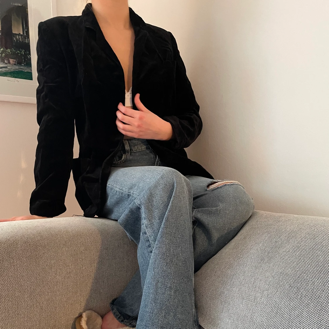 vintage sammets kavaj 🖤