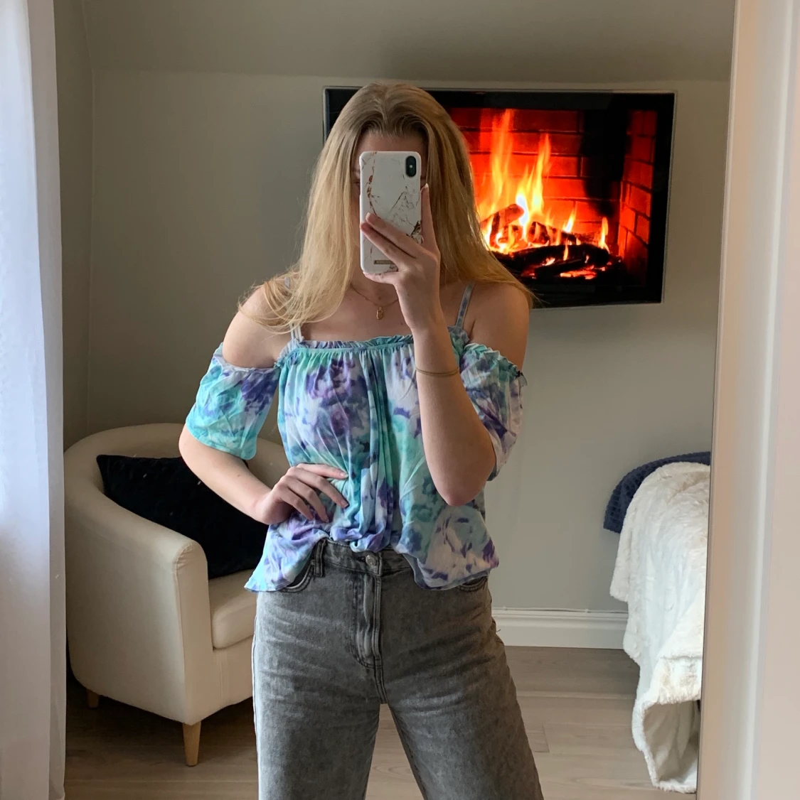 off shoulder strap top