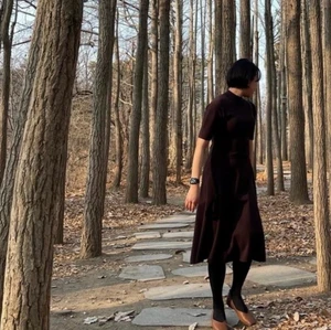 High Neck Knitted Midi Skater Dress Dark - 100% Bomull.                                                                      Använt 4 gånger!