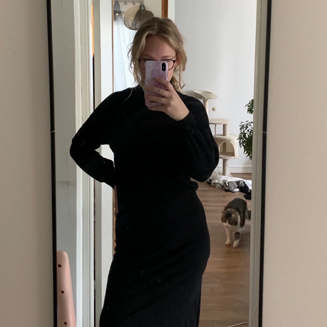 Stickad långklänning - 91