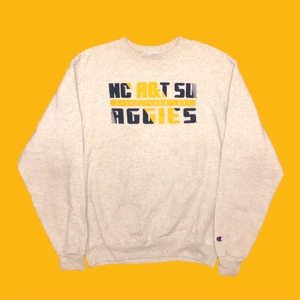 Champion Sweatshirt!! 🌱🌱 - Champion college sweatshirt i storlek S som sitter något större. Tröjan är i bra skick dock finns det fläckar, skickar gärna bild om det önskas. Sänker därav priset lite ;) Hör av dig om du undrar något!! 💫✌🏻🌱