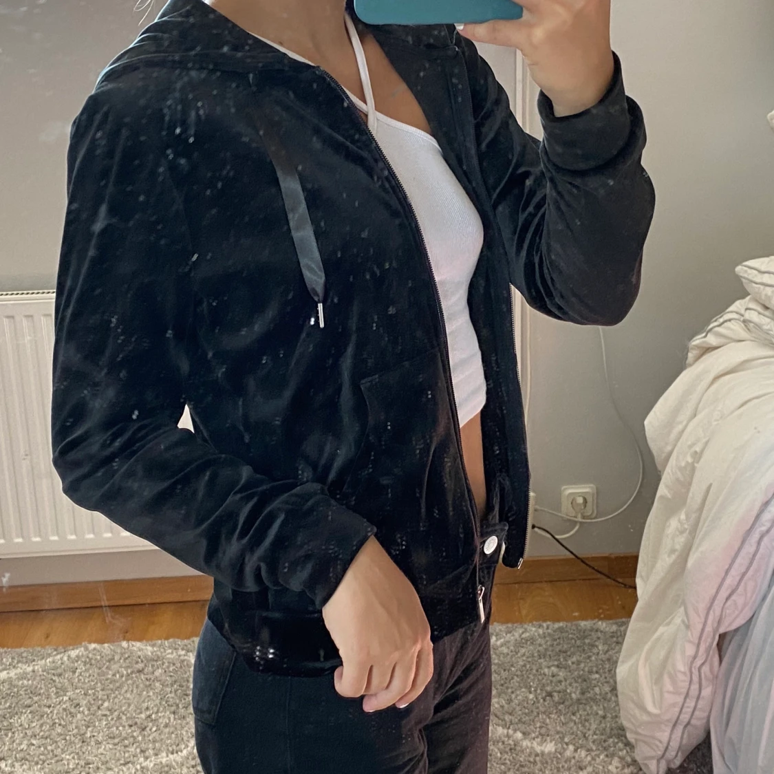 zip hoodie, strl S - 90