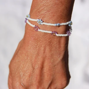 Pärlade Armband - Pärlade blomm armband och körsbärs armband 🍒🌸🌺🌼