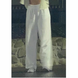 Vita linnebyxor - Vita ”eftertraktade” linnebyxor från HM i storlek M. Använda 1 gång. Säljer pga att dem är lite för långa för mig