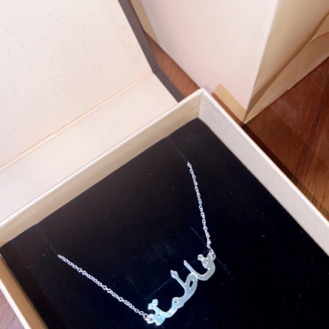 Silver namnhalsband  - 90