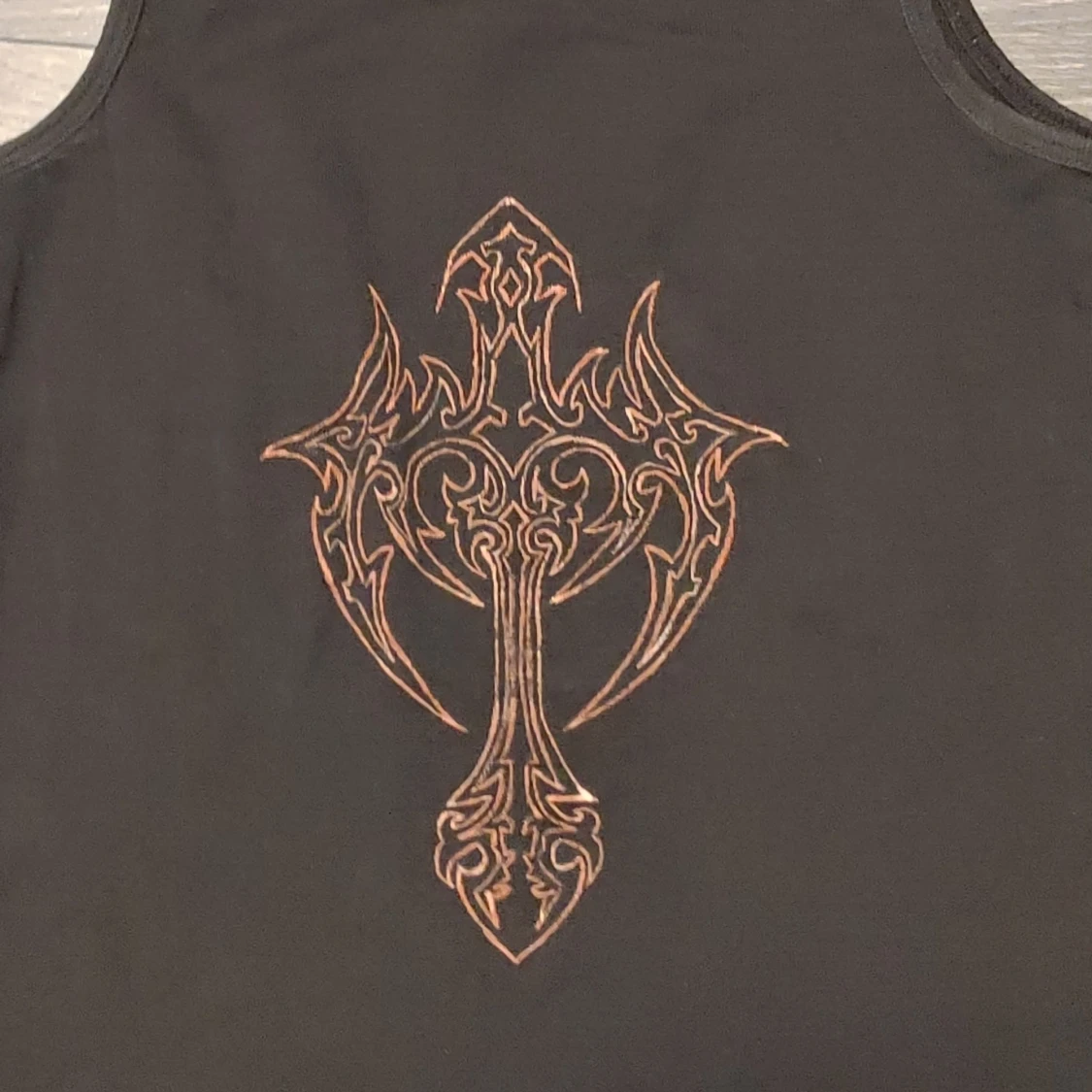 Svart linne i mönster - 91