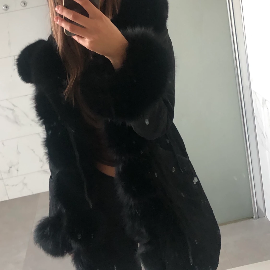 Svart vinterjacka  - 90