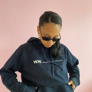 Wood Wood hoodie  - Dark blue hoodie from Wood Wood
