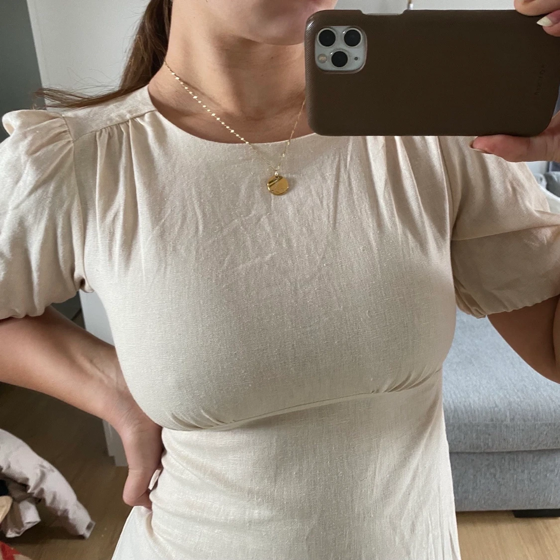 Linne klänning  - 90