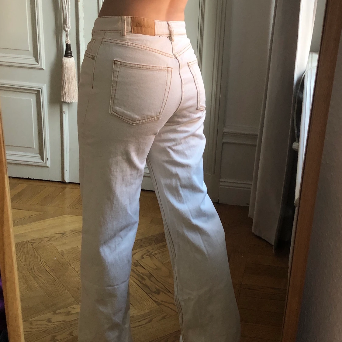 Beige/Vita Jeans - 90
