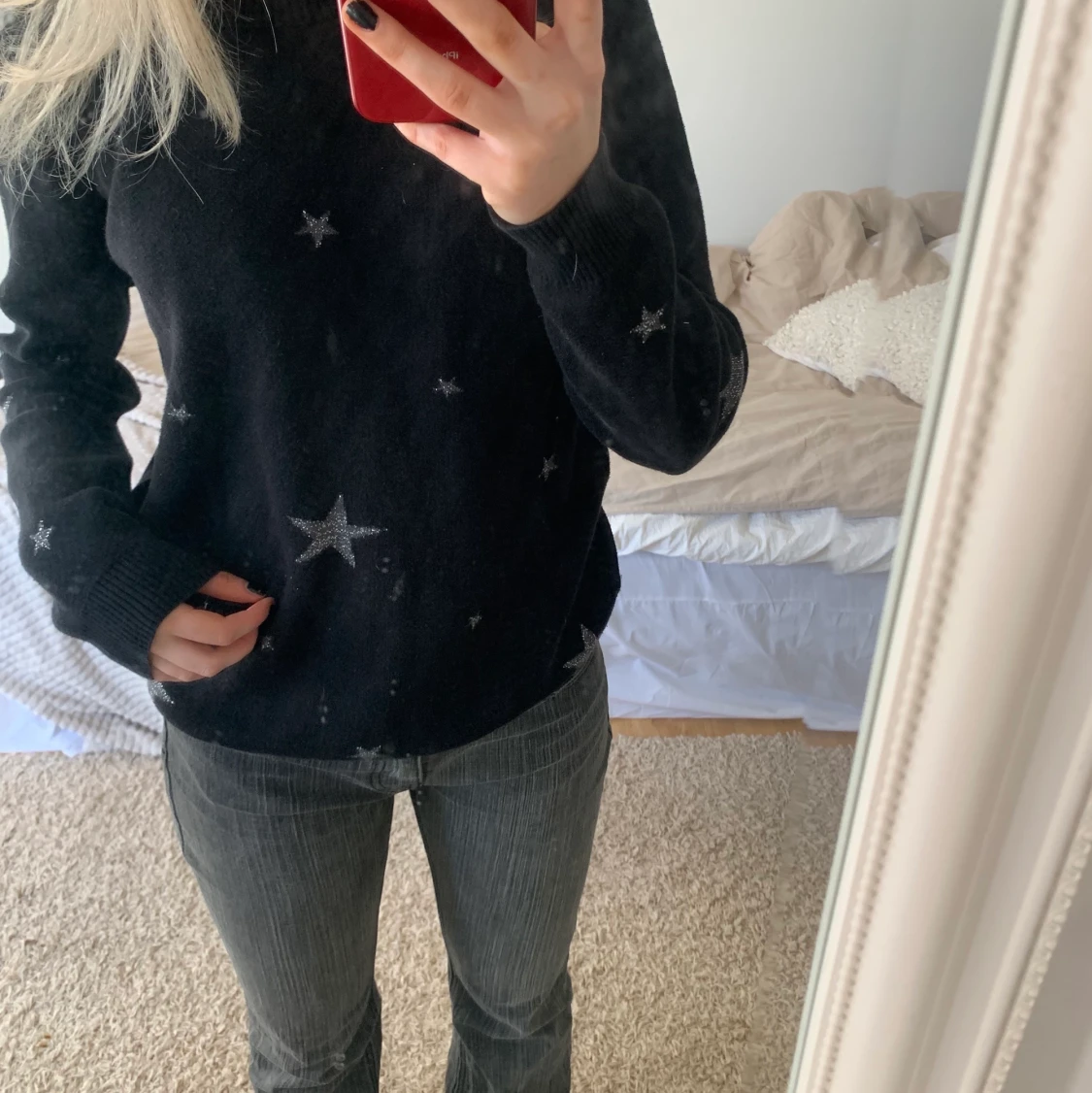 Svart tröja med stjärnor  - 90