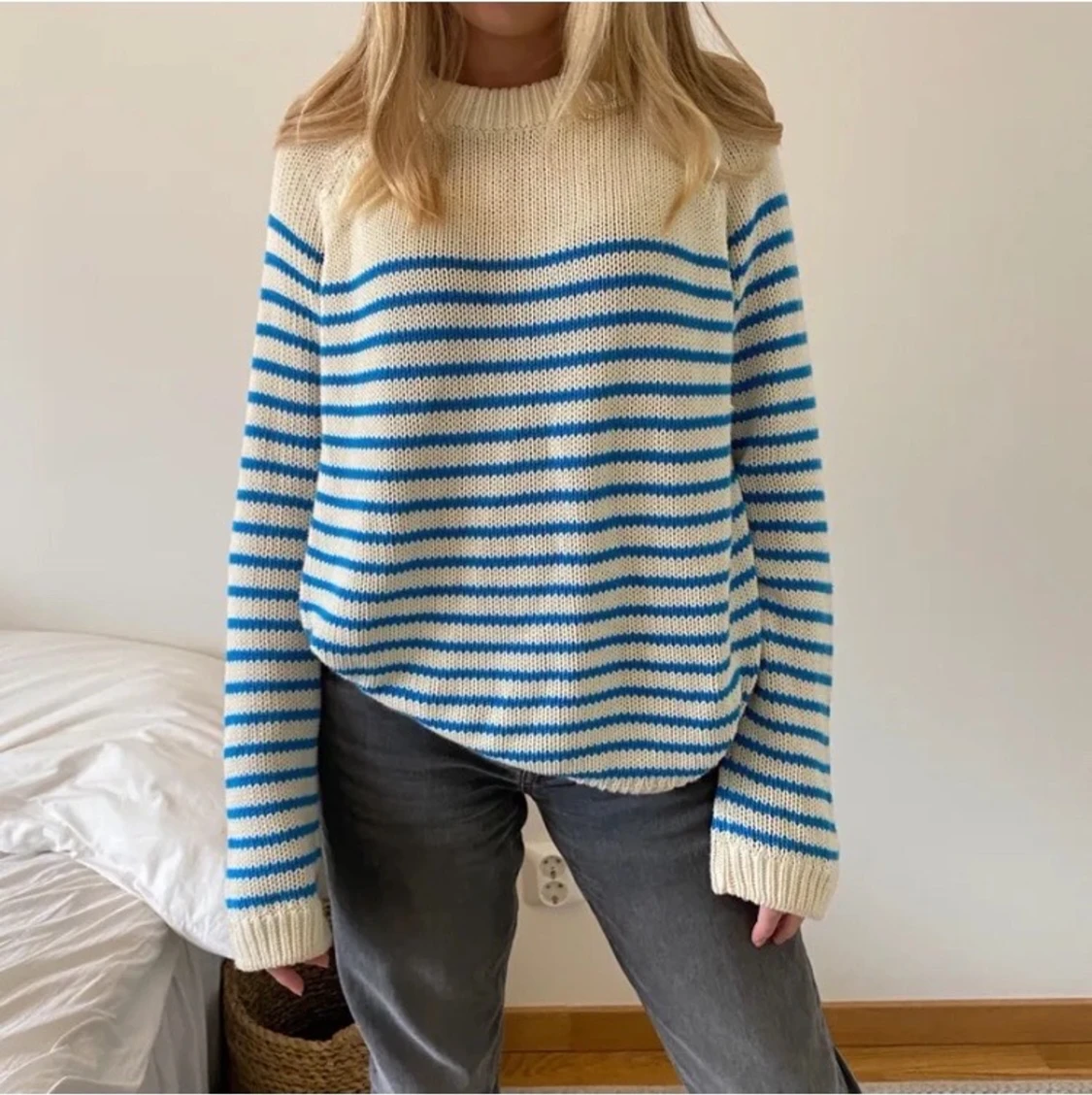 Zara tröja randig blå vit