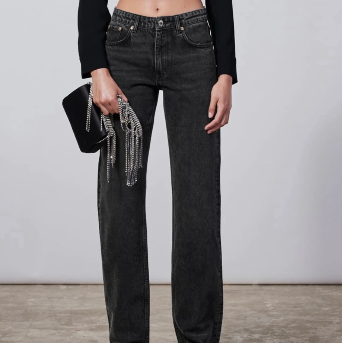 Straight Mid Rise Jeans