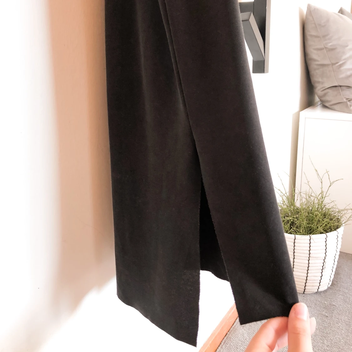 Svart mjuk klänning, xs - 91