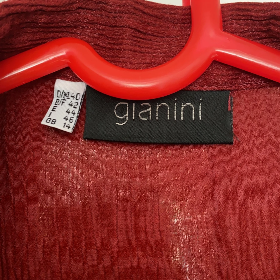 Mörkröd vintage blus - 91