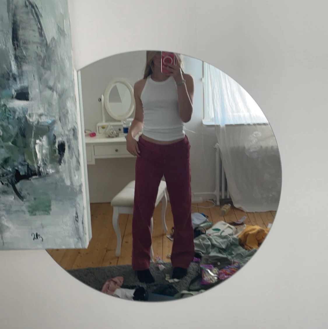 Rosa manchesterbyxor💕