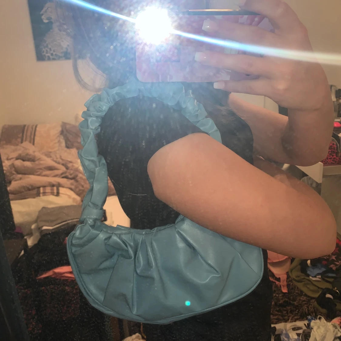 Blå trendig väska  - 90