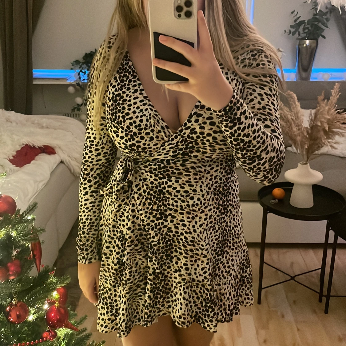 Leopard mönstrad klänning