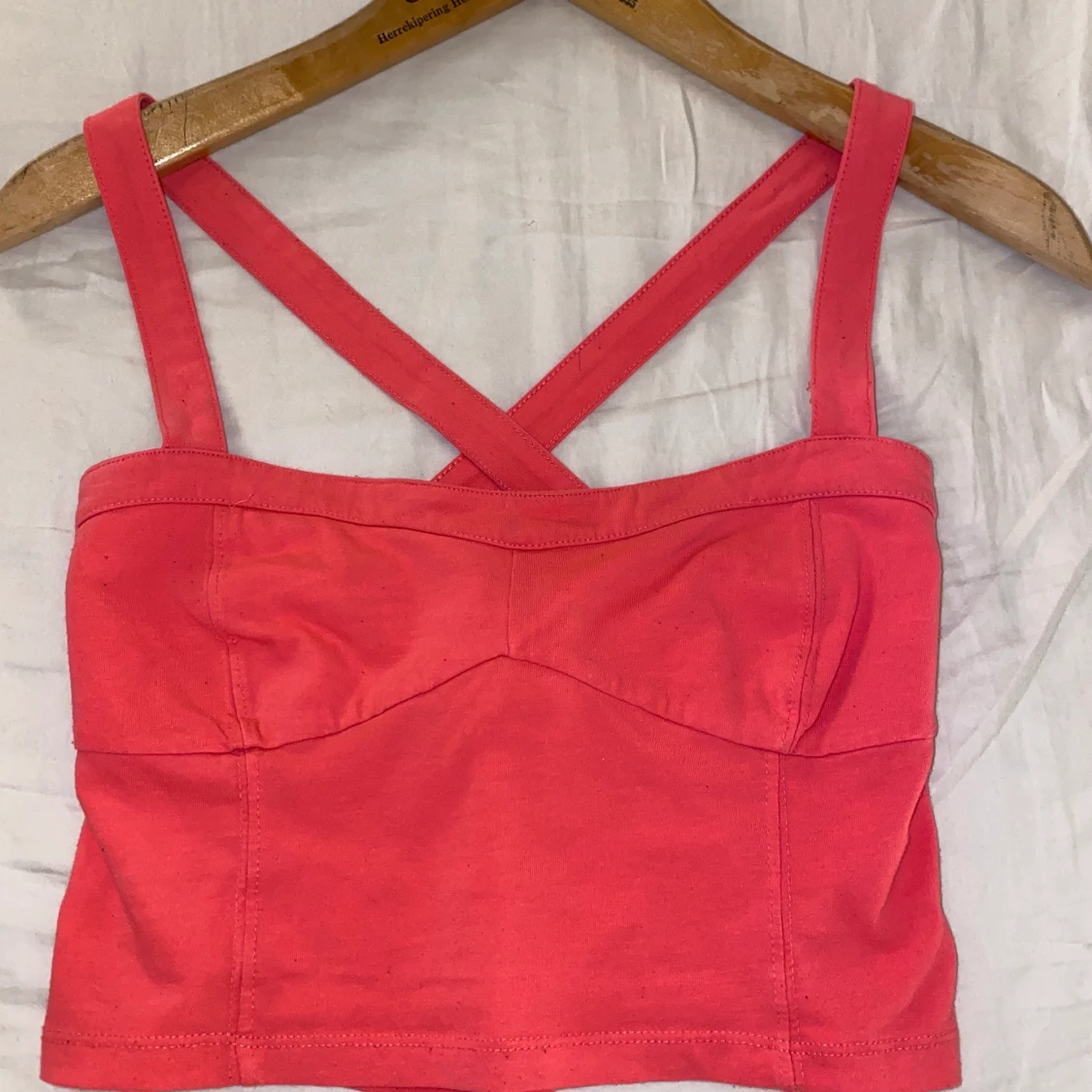 Korallrosa croptop