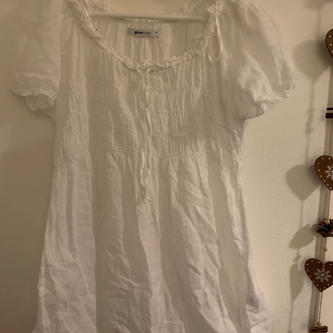 Vit milkmaid klänning