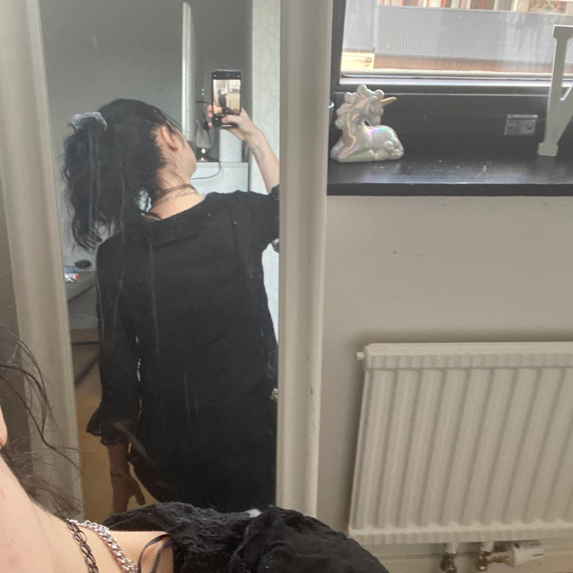 Svart spets tröja  - 91