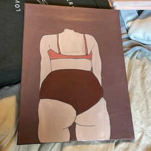 Tavla av en kropp - En tavla som visar en kropp i underkläder