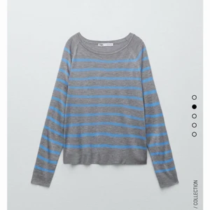 Zara blå randig tröja  - Säljer denna trendiga tröjan från Zara i nyskick endast använd en gång. 100kr+frakt.