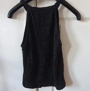 Svart glittrigt Linne  - Svart glittrigt linne stolen s/m