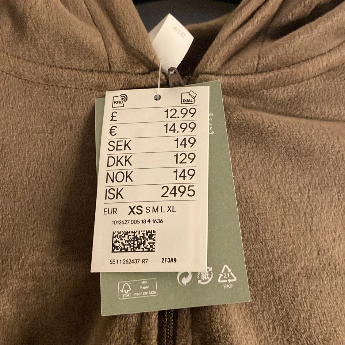 Ny velour kofta storlek xs  - 91