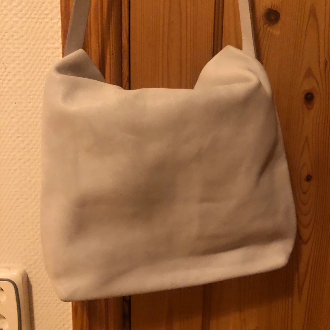 Vit läderväska - 90