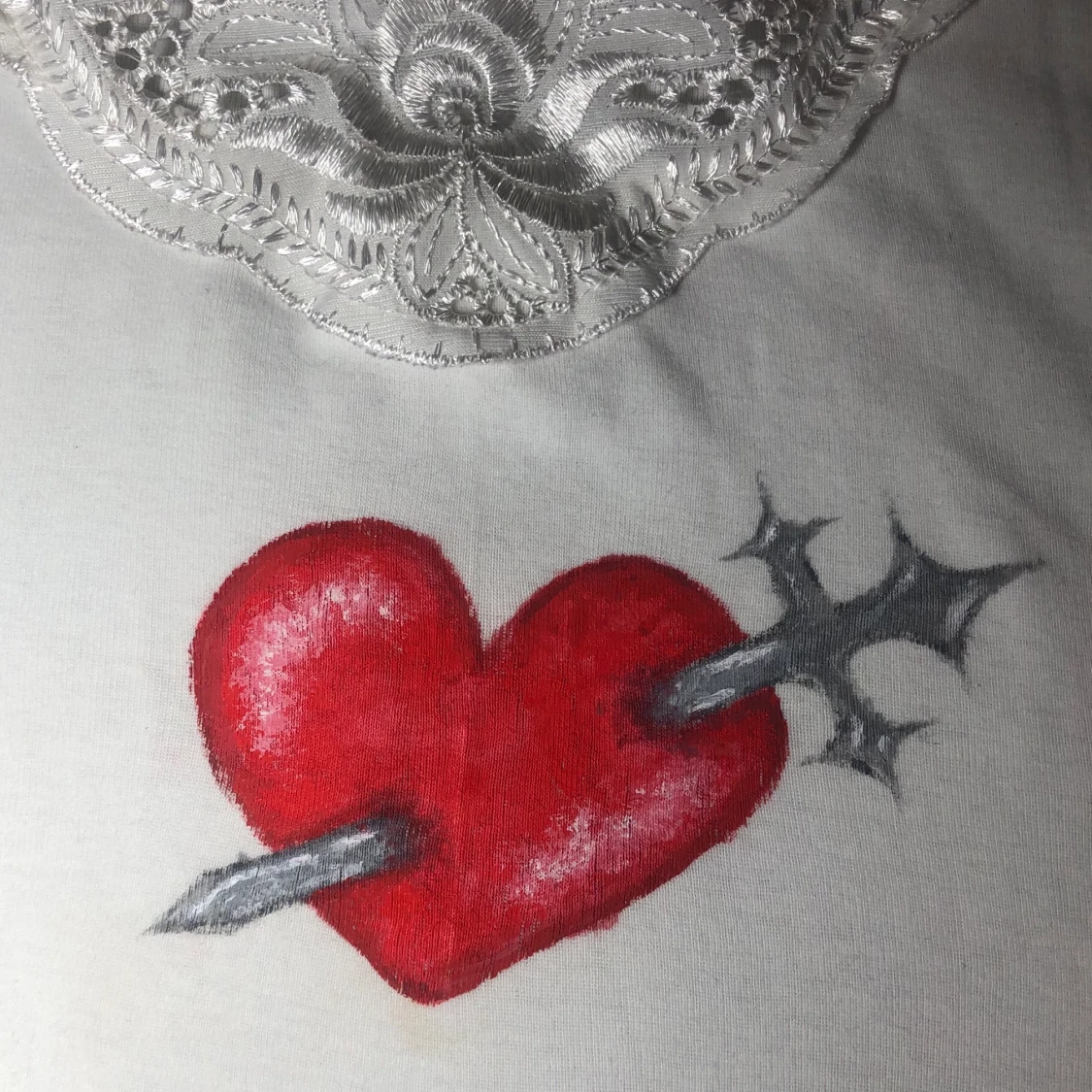 Linne med tryck  - 91