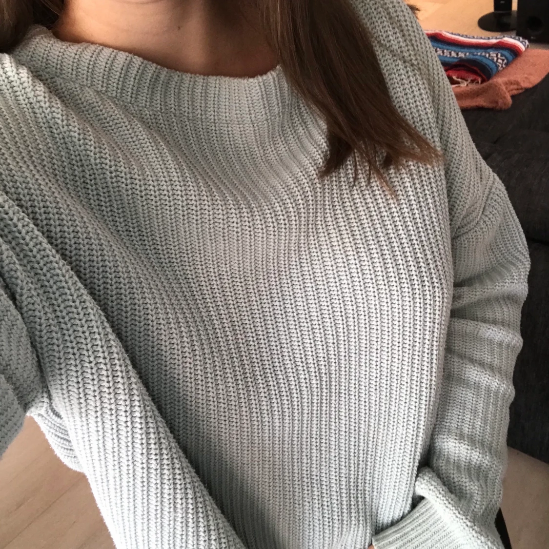 Weekday stickad tröja ljusblå 💙