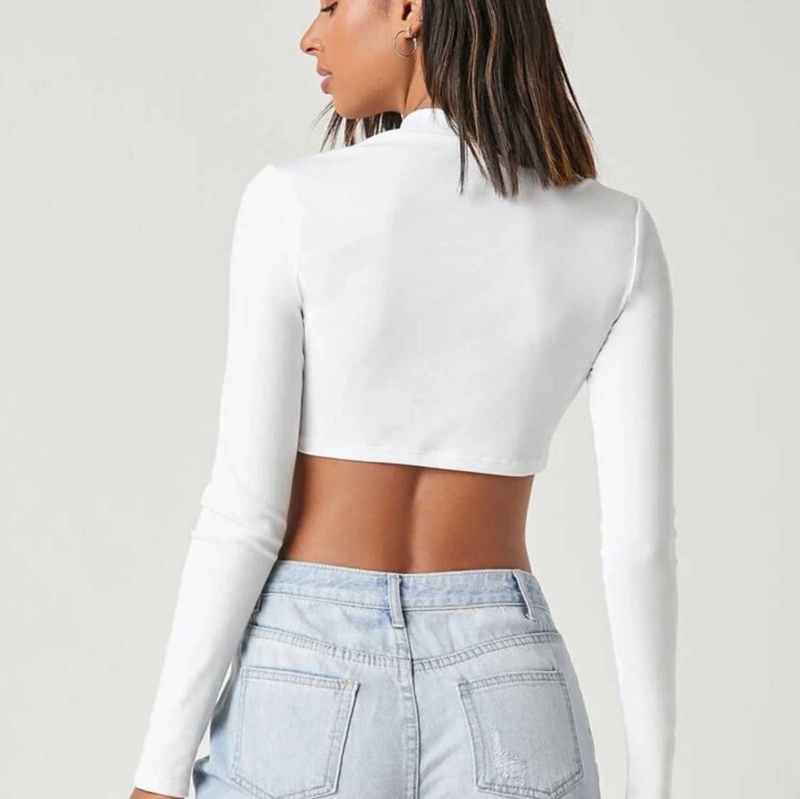 Vit långärmad topp - 90